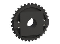 Rexnord 614-212-1 30 mm Round Shaft-ready Bore, 6.024" Pitch Diameter, 32 Teeth, 1 Keyway, PA, NS1500 Molded Split Sprocket30 mm