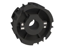 Rexnord 614-28-4 1 7/16" Round Shaft-ready Bore, 5.088" Pitch Diameter, 21 Teeth, 1 Keyway, 1 Set Screw, PA, NS815 Molded Split 