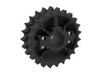 Rexnord 614-39-3 1 1/4" Round Shaft-ready Bore, 5.559" Pitch Diameter, 23 Teeth, 1 Keyway, 1 Set Screw, PA, NS820 Molded Split S