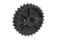 Rexnord 614-52-1 820 Series Molded Split Sprocket with 27 Teeth and a 1" Round Shaft-ready Bore with 1 Keyway and 1 Setscrew in 