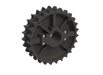 Rexnord 614-52-3 820 Series Molded Split Sprocket with 27 Teeth and a 1-1/4" Round Shaft-ready Bore with 1 Keyway and 1 Setscrew