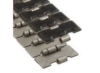 Rexnord 762.04.31 3.25" Width, 1.5" Pitch, RubberTop, High Speed Stainless Steel, Straight Running, 66S RT TableTop Chain with E