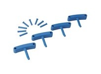 Vikan 10163 Wall Bracket Hooks 4 Hooks/8 Pins PA Blue