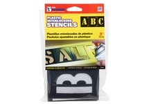 Hanson 10193 3'' - 46 PC Plastic Interlocking Stencil | Durable Industrial Tool