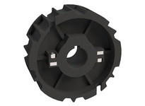 Rexnord 614-55-3 1 1/4" Round Shaft-ready Bore, 5.559" Pitch Diameter, 23 Teeth, 1 Keyway, 1 Set Screw, PA, NS815 Molded Split S