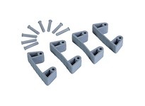 Vikan 101988 Wall Bracket Clips 4 Clips/8 Pins RB Gray | Durable Mounting Solution
