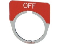 Cutler Hammer 10250TM24 Legend Plate Standard 1/2 Round Black OFF White Letters | Industrial Supplies