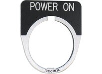 Cutler Hammer 10250TM80 Legend Plate 1/2 Round Black Power ON | 30.5mm 10250T Series