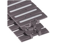 Rexnord L0880684291 4.5" Width, 1.5" Pitch, RubberTop, Tan Low Friction, Side-flexing, 880TAB RT TableTop Chain with Stainless S