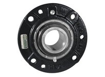 Rexnord ZBR531540 3 15/16" Mounted Spherical Roller Bearing, Cast Iron 4-Bolt Round Flange Cartridge Block, Double Setscrew Lock