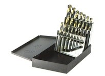 DRILLCO 1045N15 15PC MECH. DRILL BIT SET 3/8 SHK 1/16-1/2 | Durable Drill Bits