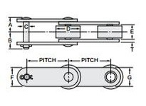 Link-Belt (Rexnord) C2102HR10BX 10499525 C2102H R 10BX2.5" Chain Pitch, Carbon Steel | Industrial Chains