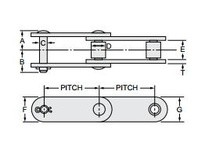 Link-Belt (Rexnord) 2040R50REB 10499529 2040 R 50 RE BX1" Chain Pitch, Steel, Standard-Approved Performance Double Pitch Drive R