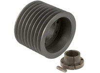 Browning 8U5V250 8 Groove 5V Belt Section Cast Iron Bushed Bore Multiple Sheave, Split Taper Bushed, 25" Outside Diameter8 Groov