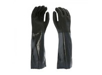 West Chester Black Large Chemical-Resistant Gloves - 18 in Length - Rough Finish - 1087RF