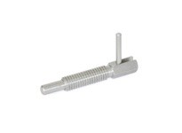 JWWINCO 10TLW4 LRHS-.38-5/8X11-3.05-NI Hand Retractable Spring Plunger, Stainless Steel, Thread:5/8-11" Length:3.05"