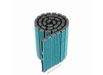 System Plast LFG821LBP-K1200 821 Series Straight-Running Chain, 12" Width, 1.5" Pitch, 0.19" Flight Thickness, LFG, Low Back Pre