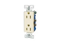 Cooper Eaton 1107-9BK Receptacle Deco Duplex 15A 125V | Durable & Reliable
