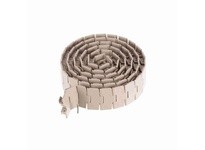 System Plast LF879TAB-K325 879 Series Side-Flexing Chain, 3.25" Width, 1.5" Pitch, 0.19" Flight Thickness, LF Brown, Flat Top Su