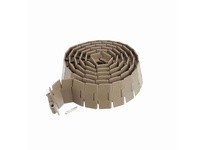 System Plast LF880-K325 880 Series Side-Flexing Chain, 3.25" Width, 1.5" Pitch, 0.16" Flight Thickness, LF Brown, Flat Top Surfa