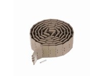 System Plast LF831-K325 831 Series Straight-Running Chain, 3.25" Width, 1.5" Pitch, 0.19" Flight Thickness, LF Brown, Flat Top S