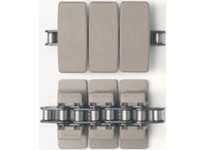 System Plast LF1873SS-TAB-K750 1873 Series Side-Flexing Chain, 7.5" Width, 1.5" Pitch, 0.16" Flight Thickness, LF, Two-Piece Pla