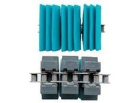 System Plast LFG1873TAB-K325GS1 1873 Series Side-Flexing Chain, 3.25" Width, 1.5" Pitch, 0.16" Flight Thickness, LFG, Gripper Su