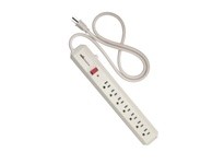 Cooper Eaton 1176V Pwer Surge Strip W/CB 7Out 4' 14/3SJT Ivory