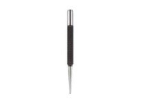 Starrett 117A Steel Center Punch with Round Shank, Knurled Finger Grip, 4"/100mm Length, 5/64"/2mm Diameter Tapered PointSteel C