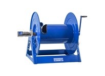 Coxreels 1185-2024-BUXX 1 1/2" I.D. 100' Hose Capacity Captive Bearing Swivel Less Hose 3000 PSI Hand Crank Hose Reel