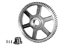 Browning NCS4R96 Gray Iron Bushed Bore Spur Gear, 4 Diametral Pitch, 14.5 Pressure Angle, 1.125" Bore Size, 96 TeethGray Iron Bu
