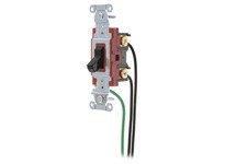Hubbell Wiring 1224PWBK SWITCH CAT#1224BK W/8 LEADS