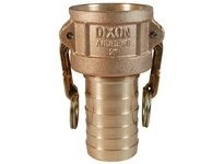 Dixon 125-C-BR Cam & Groove Type C Coupler x Hose Shank