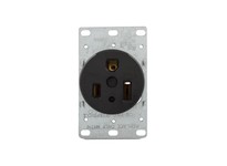 Cooper Eaton 1253-BOX Receptacle Single Flush 50A 125V 2P3W Black