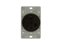 Cooper Eaton 1254-BU;1 1254 Receptacle W/O Zinc Plated Strap Black