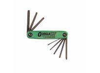 Bondhus 12634 Set 8 Torx Tip GorillaGrip Fold-up Tools T9-T40 | Durable Tools