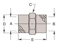 12740 FITTING-STR 1/4 NPT F x 1/4 NPT F | YarinInd