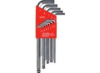 13313 .050"-3/8" Bright-Ball-Hex-L Key Set Long Series | YarinInd