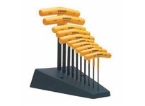 Bondhus 13390 Set 10 Graduated Length Hex T-Handles 3/32-3/8" with Stand