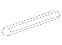 G & G 142-2400 1-1/2" HEX SHAFT 6 FEET LONG