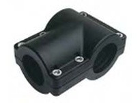 System Plast VG-3110-R200T-R200T Tee Leg Tie, Polyamide, 80 mm Width, 2" Vertical Tube, 2" Horizontal Tube, Series VG-3110Tee Le