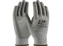 16-150/XL G-Tek PolyKor S&P 13G Seamless Knit Shell Gray PU Smooth Grip A2