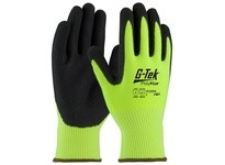16-343LG/XXL G-Tek PolyKor HV Lime G 13G Shell DD Nitrile MicroSurface Grip A2