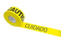 Hanson 16102 300' ROLL CAUTION CUIDADO (BILINGUAL) 2 MIL 3" WIDE