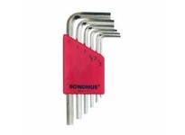 Bondhus 16246 Set 6 BriteGuard Plated Hex L-Wrenches 1.5-5mm - Short
