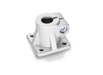 163-B2.00-85-2-BL JW Wincoaluminum matte 3.35 inch long B2.00 diameter base plate connector clamp with stainless steel cap screw