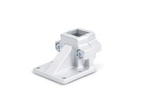 166-V25-2-BL JW Wincoaluminum matte 2.28 inch long off-set base plate connector clamp with stainless steel cap screws and hex nu