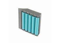 System Plast TME-330R5SSA-FM Roller Transfer Plate, Acetal, 2.9" Width, 3.35" Length, 0.79" Height, M6 Thread, SSA Rollers, Blue