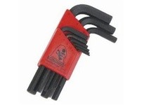 Bondhus 16999 Set 9 BriteGuard Plated Ball End L-Wrenches 1.5-10mm Long