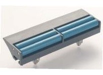 System Plast TME-K600R2SSA-FM Roller Transfer Plate, Acetal, 2" Width, 6.1" Length, 0.87" Height, M8 Thread, SSA Rollers, Blue (